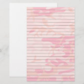 Papeterie Papier Linné Avec Camo Rose Girlie (Devant / Derrière)