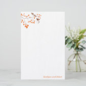 Papeterie Papier Mariage Orange Romance (Debout devant)