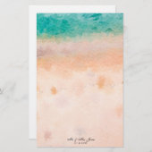 Papeterie papier mariage tropical de plage (Devant / Derrière)