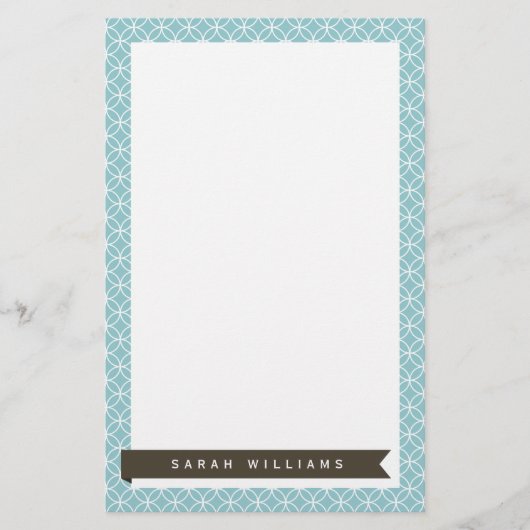 Papeterie Papier Motif bleu clair Fancy Circles (Devant)