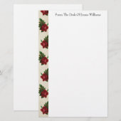Papeterie Papier Motif Red Rose (Devant / Derrière)