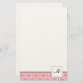 Papeterie Papier Motif rose (Devant / Derrière)