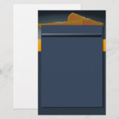 Papeterie Papier orange de minuit (Devant / Derrière)