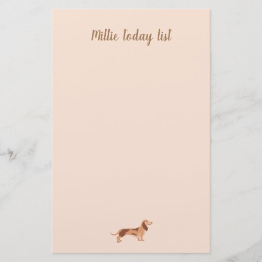 Papeterie Papier Pads note chien mignon dachshund (Devant)
