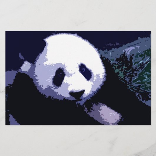 Papeterie Papier Panda Face Pop Art (Devant)