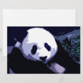 Papeterie Papier Panda Face Pop Art (Devant / Derrière)