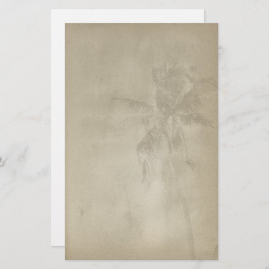 Papeterie Papier Papier à Papier à Palm Tropical Retro (Devant / Derrière)