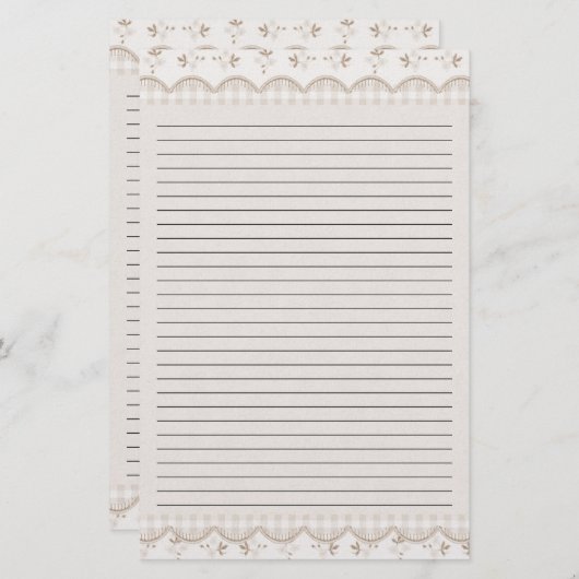 Papeterie Papier papier ancien Vintage (Devant / Derrière)