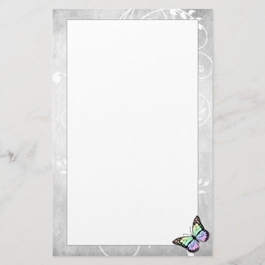 Papeterie Papier papillon arc-en-ciel brillant (Dos)