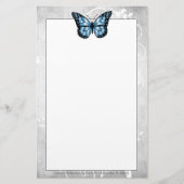 Papeterie Papier papillon bleu brillant (Devant)