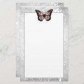 Papeterie Papier papillon rose brillant (Devant / Derrière)