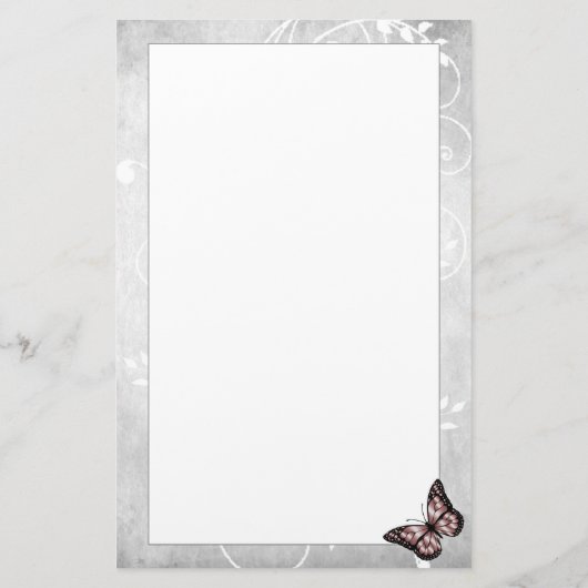 Papeterie Papier papillon rose brillant (Dos)