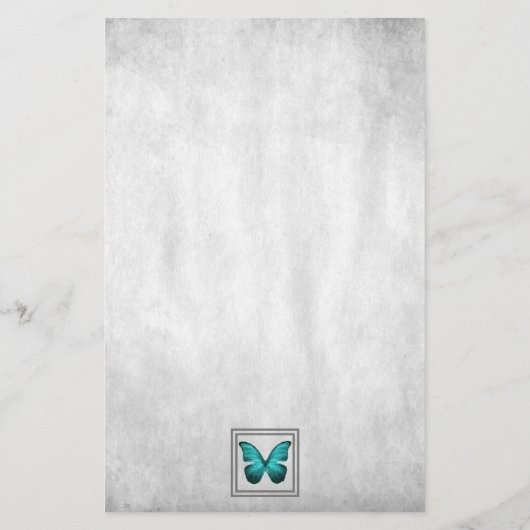 Papeterie Papier papillon turquoise (Dos)