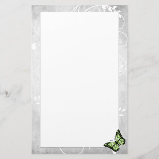 Papeterie Papier papillon vert brillant (Dos)