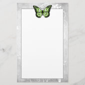 Papeterie Papier papillon vert brillant (Devant)
