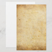 Papeterie Papier parcheminé sale vintage (Devant / Derrière)