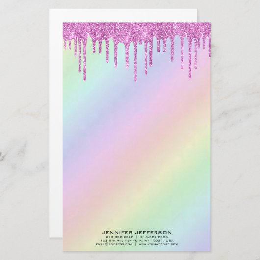 Papeterie Papier pastel élégant (Devant / Derrière)