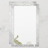 Papeterie Papier Peacock Or (Devant / Derrière)