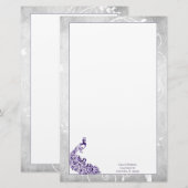 Papeterie Papier Peacock Violet (Devant / Derrière)