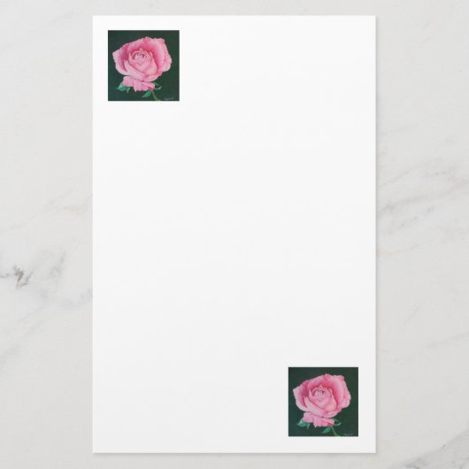 Papeterie Papier Pétales Roses (Devant)