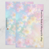 Papeterie Papier Printemps Jonquille (Devant / Derrière)