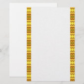 Papeterie Papier rayures jaune vif (Devant / Derrière)