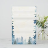 Papeterie Papier recouvert de pins bleus (Debout devant)