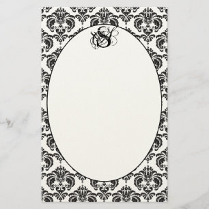 Papeterie Papier Recyclé de monogramme noir de finition rose