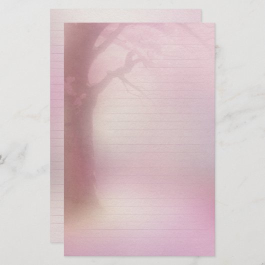 Papeterie Papier rose (Devant / Derrière)