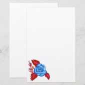 Papeterie Papier Rose bleu (Devant / Derrière)