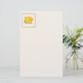 Papeterie Papier rose jaune moderne (Debout devant)