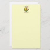 Papeterie Papier Rose Vintage rose jaune (Devant / Derrière)