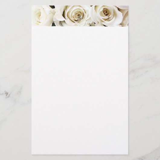 Papeterie Papier Roses Blanches (Devant)