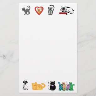 Papeterie Papier stationnaire d'amoureux de les chats