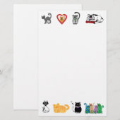 Papeterie Papier stationnaire d'amoureux de les chats (Devant / Derrière)