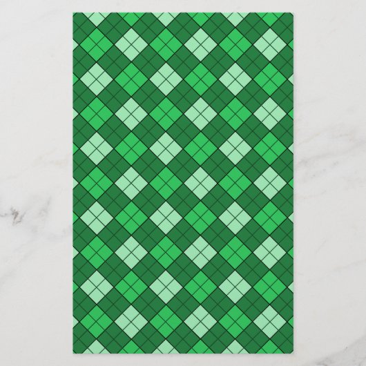 Papeterie Papier vert Plaid (Devant)