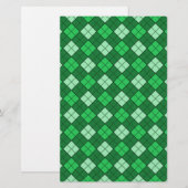 Papeterie Papier vert Plaid (Devant / Derrière)