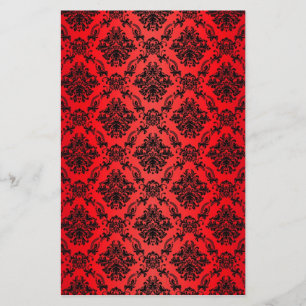 Papeterie Papier victorien rouge baroque d'album