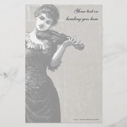 Papeterie Papier violoniste vintage (Devant)