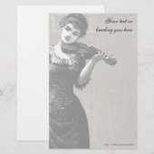 Papeterie Papier violoniste vintage (Devant / Derrière)