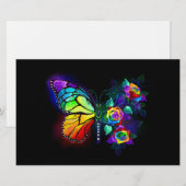 Papeterie Papillon arc-en-ciel (Devant / Derrière)