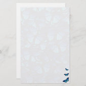 Papeterie Papillon bleu stationnaire (Devant / Derrière)