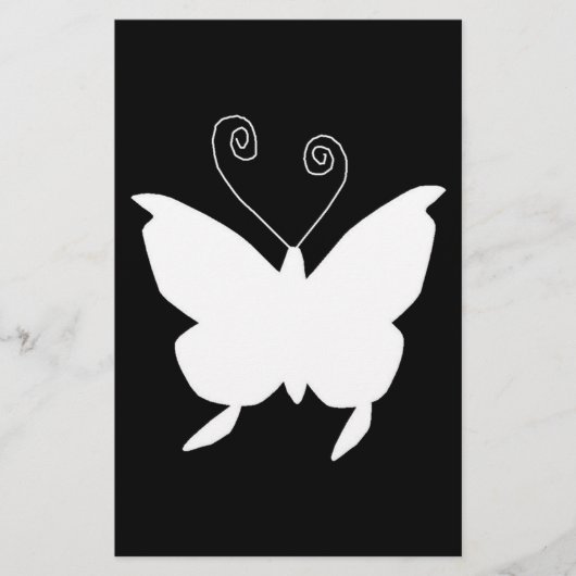 Papeterie Papillon de diva dans le blanc (Devant)