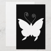 Papeterie Papillon de diva dans le blanc (Devant / Derrière)