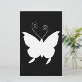 Papeterie Papillon de diva dans le blanc (Debout devant)