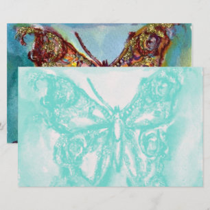 PAPETERIE PAPILLON D'OR EN BLEU