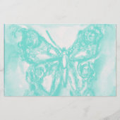 PAPETERIE PAPILLON D'OR EN BLEU (Devant)