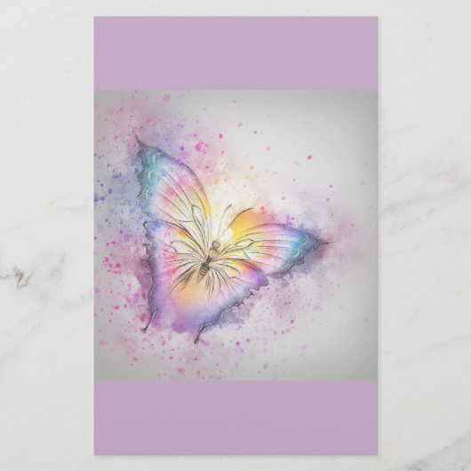 Papeterie Papillon en pastel (Devant)