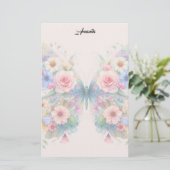Papeterie Papillon Floral (Debout devant)