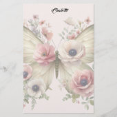 Papeterie Papillon floral atténué (Devant)